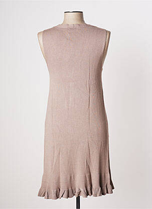 Gilet sans manche maille fine beige SML femme