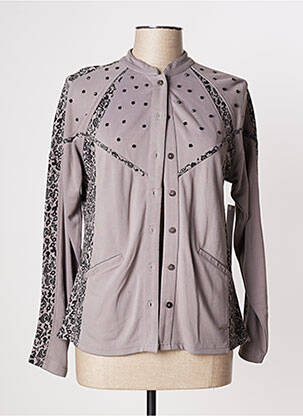Veste casual coupe droite gris AGATHE & LOUISE femme