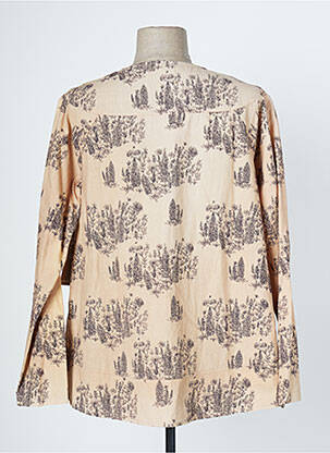 Blouse imprimé fantaisie manches longues marron AGATHE & LOUISE femme