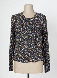 Blouse imprimé fleurs manches longues noir AGATHE & LOUISE femme