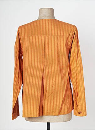 Blouse col rond manches longues marron AGATHE & LOUISE femme