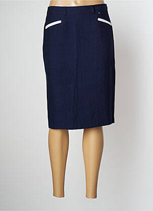 Jupe mi-longue taille normale bleu JEAN DELFIN femme