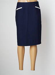 Jupe mi-longue doublure textile bleu JEAN DELFIN femme
