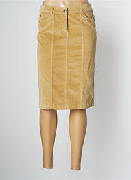 Jupe mi-longue coupe droite beige AGATHE & LOUISE femme