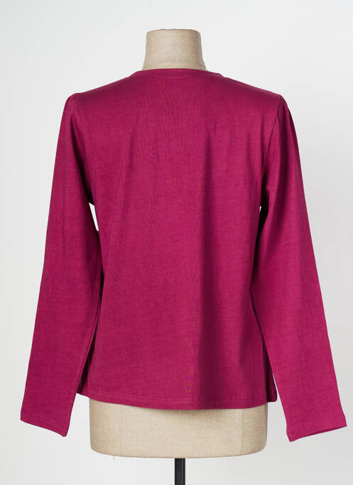 Top imprimé fantaisie manches longues violet AGATHE & LOUISE femme