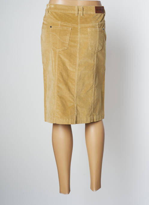 Jupe mi-longue beige AGATHE & LOUISE pour femme