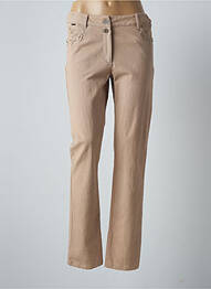 Pantalon slim taille élastique taille normale beige AGATHE & LOUISE femme