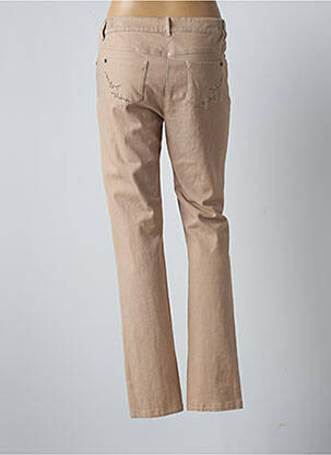 Pantalon slim taille élastique taille normale beige AGATHE & LOUISE femme