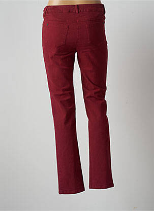 Pantalon slim tissage popeline taille normale rouge AGATHE & LOUISE femme