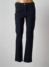 Pantalon slim tissage popeline taille normale bleu AGATHE & LOUISE femme