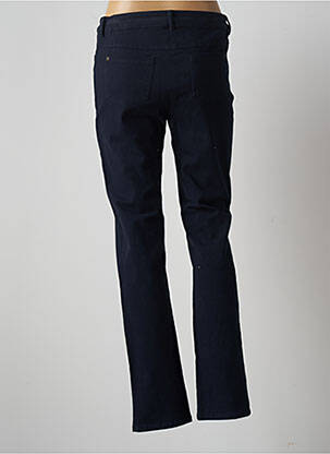 Pantalon slim tissage popeline taille normale bleu AGATHE & LOUISE femme