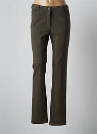 Pantalon slim broderie rivets taille normale vert AGATHE & LOUISE femme