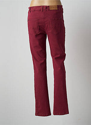 Pantalon slim tissage popeline taille normale rouge AGATHE & LOUISE femme