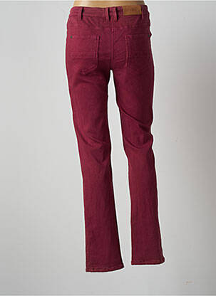 Pantalon slim tissage popeline taille normale rouge AGATHE & LOUISE femme