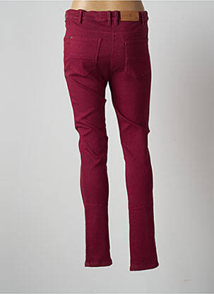 Pantalon slim tissage popeline taille normale rouge AGATHE & LOUISE femme