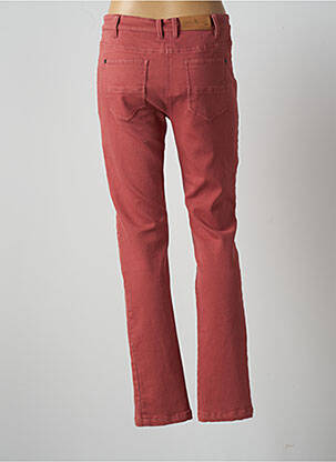 Pantalon slim tissage popeline taille normale rose AGATHE & LOUISE femme