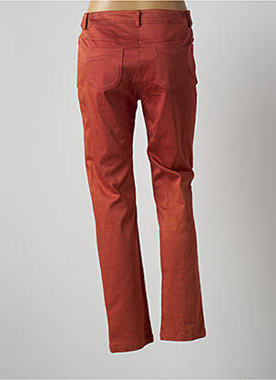 Pantalon slim tissage popeline taille normale orange AGATHE & LOUISE femme
