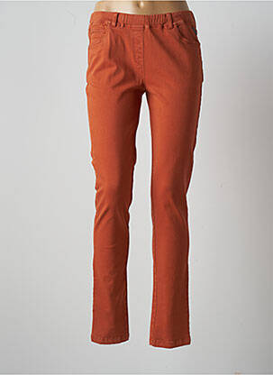 Jegging tissage popeline taille normale orange AGATHE & LOUISE femme