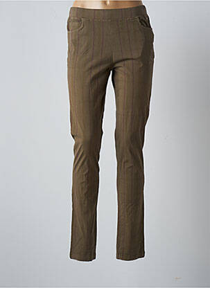 Jegging tissage popeline taille normale vert AGATHE & LOUISE femme