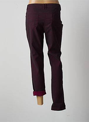 Pantalon slim tissage popeline taille normale violet JAC JAC femme