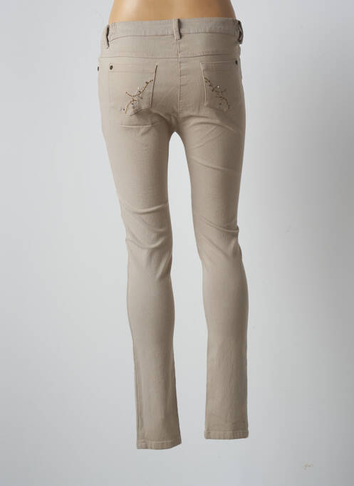 Pantalon slim beige AGATHE & LOUISE pour femme