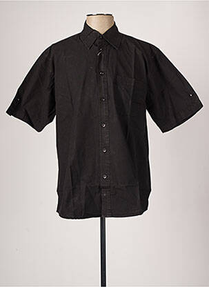 Chemise manches courtes poches poitrine noir CLOUD'S homme