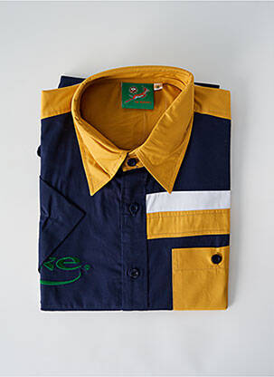 Chemise manches courtes jaune SA RUGBY pour homme