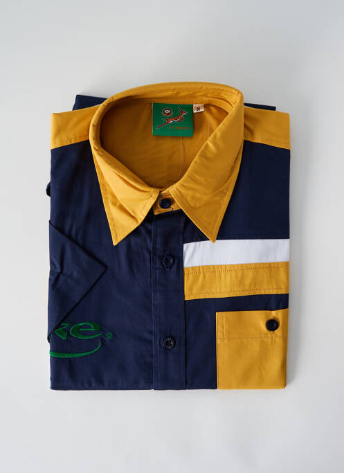 Chemise manches courtes jaune SA RUGBY pour homme