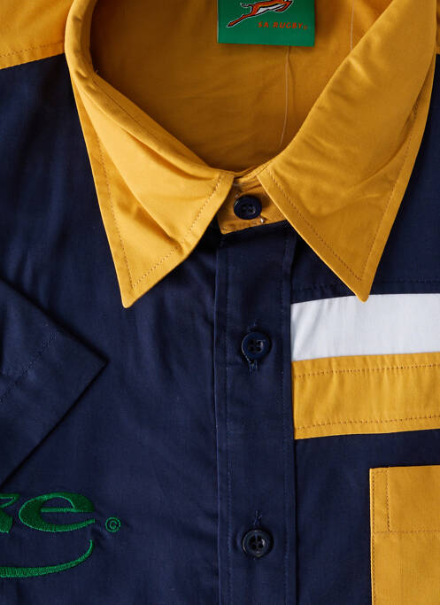 Chemise manches courtes jaune SA RUGBY pour homme