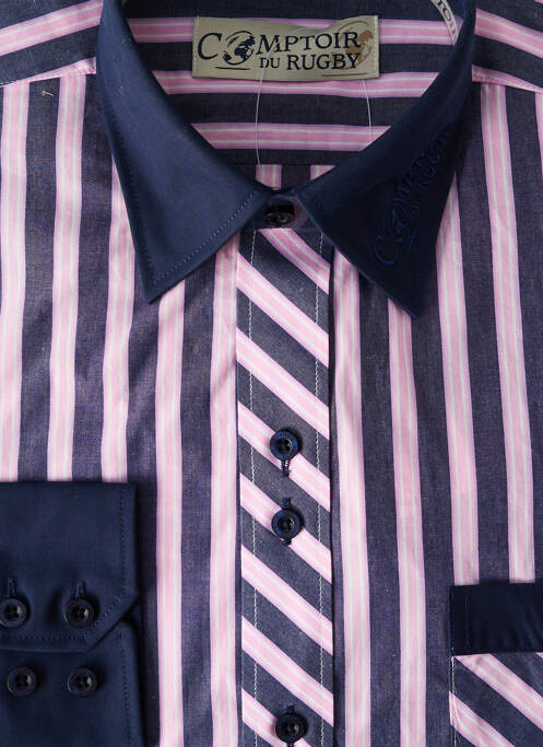 Chemise manches longues violet COMPTOIR DU RUGBY pour homme