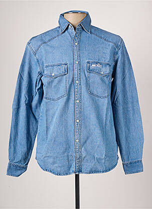 Chemise manches longues poches poitrine bleu ERIC TABARLY homme