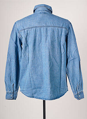 Chemise manches longues poches poitrine bleu ERIC TABARLY homme