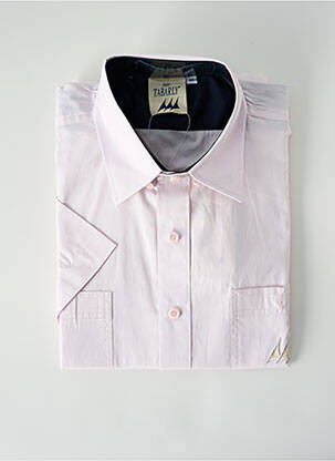 Chemise manches courtes rose ERIC TABARLY pour homme