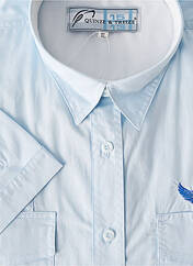 Chemise manches courtes bleu QUINZE & TREIZE pour homme seconde vue