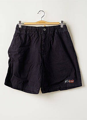 Short fermeture zippée sous rabat boutonné taille normale noir QUINZE & TREIZE homme