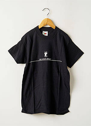T-shirt stretch manches courtes noir FRUIT OF THE LOOM garcon