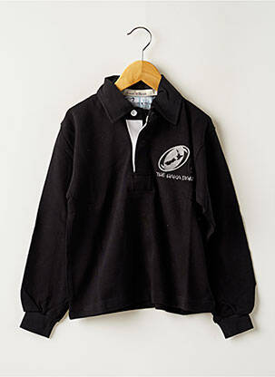 Polo manches longues manches longues noir QUINZE & TREIZE garcon