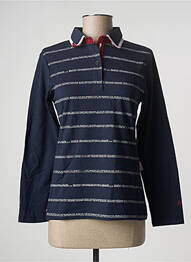 Top tissage jersey manches longues bleu ERIC TABARLY femme