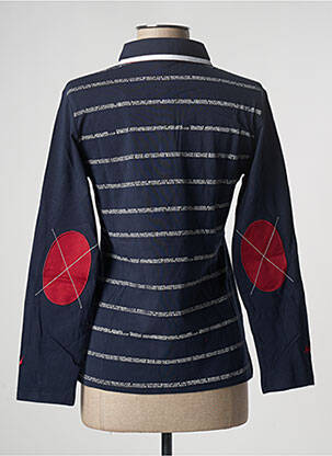 Top tissage jersey manches longues bleu ERIC TABARLY femme