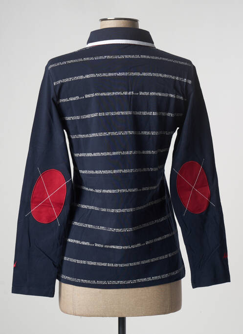 Top tissage jersey manches longues bleu ERIC TABARLY femme