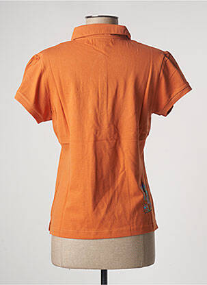 Polo broderie manches courtes orange CLOUD'S femme