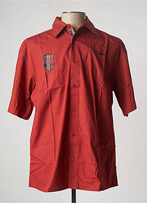 Chemise manches courtes rouge ERIC TABARLY pour homme