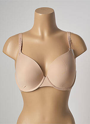 Soutien-gorge effet matière satinée haut soutien-gorge moulé chair SIMONE PERELE femme