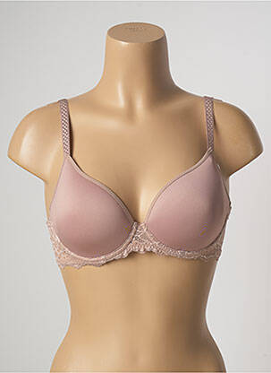 Soutien-gorge effet matière satinée haut soutien-gorge moulé beige SIMONE PERELE femme