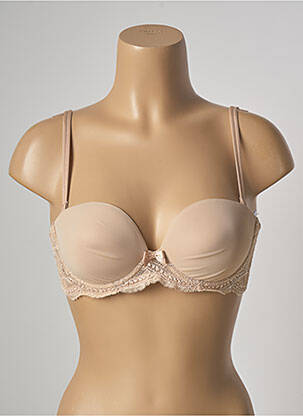 Soutien-gorge effet matière satinée haut soutien-gorge balconnet chair SIMONE PERELE femme