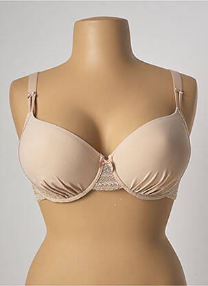 Soutien-gorge effet matière satinée haut soutien-gorge moulé chair SIMONE PERELE femme
