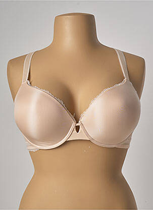 Soutien-gorge effet matière satinée haut soutien-gorge moulé rose SIMONE PERELE femme