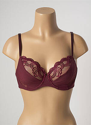Soutien-gorge broderie haut soutien-gorge emboitant rouge SIMONE PERELE femme