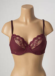 Soutien-gorge broderie haut soutien-gorge emboitant rouge SIMONE PERELE femme
