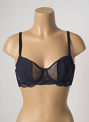 Soutien-gorge broderie haut soutien-gorge emboitant bleu SIMONE PERELE femme